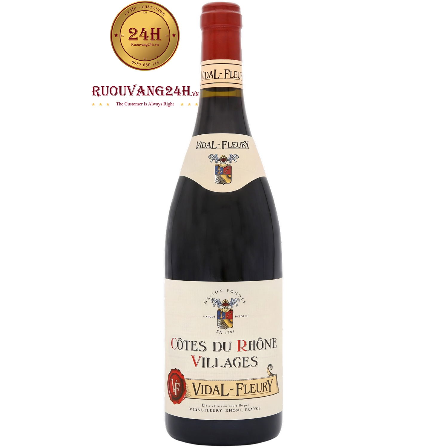 Rượu Vang Vidal Fleury Cotes Du Rhone Villages Rượu Vang 24H