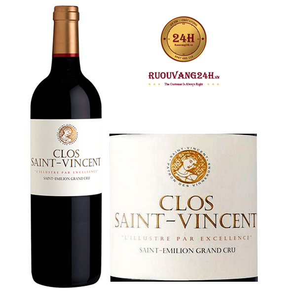 Rượu Vang Clos Saint Vincent Saint Emilion Grand Cru - Rượu Vang 24H
