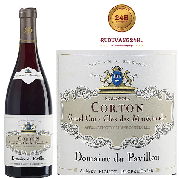 Rượu vang Corton Grand Cru Clos des Marechaudes Monopole