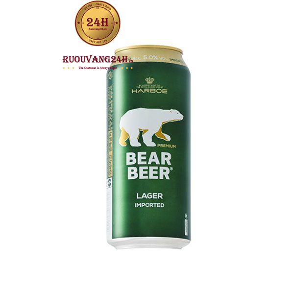 Bia Harboe Bear Beer Lager Imported 5 độ