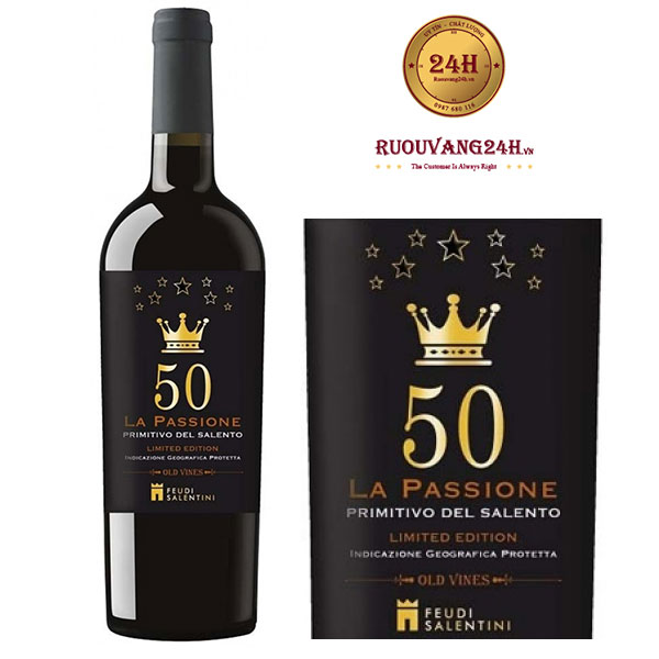 Rượu Vang 50 La Passione Primitivo Del Salento