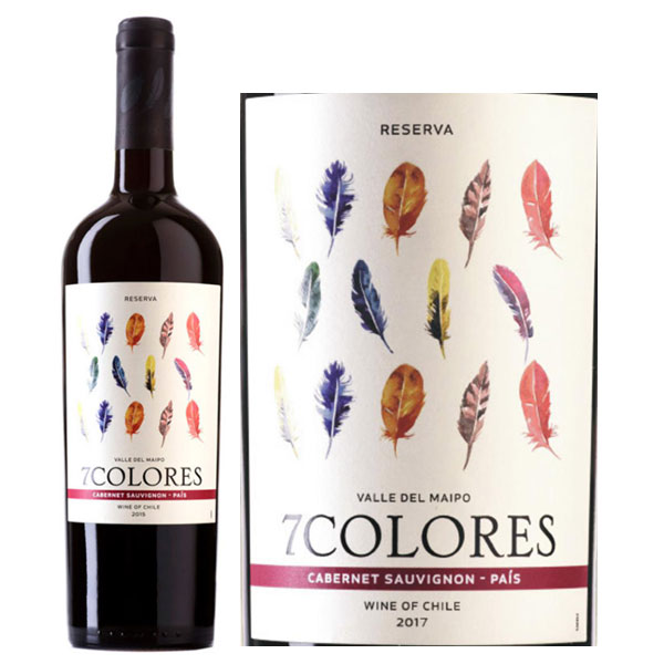 Rượu Vang 7Colores Reserva Cabernet Sauvignon Pais