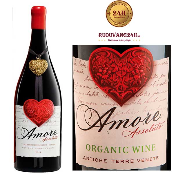Rượu Vang Amore Assoluto Vino Rosso Biologico