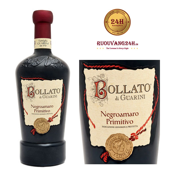 Rượu Vang Bollato Di Guarini Negroamaro Primitivo