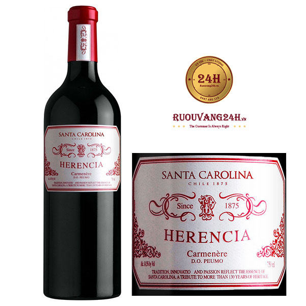 Rượu Vang Santa Carolina Herencia Carmenere