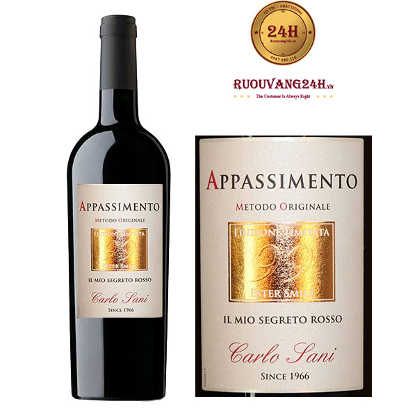 Rượu vang Carlo Sani Ester 99 Appassimento Negroamaro Passito Salento