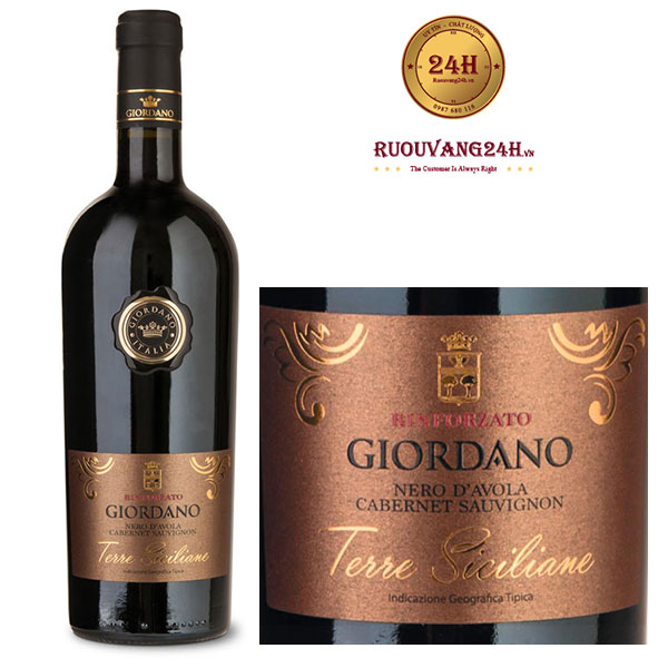 Rượu vang Giordano Terre Siciliane Nero D'Avola Cabernet Sauvignon