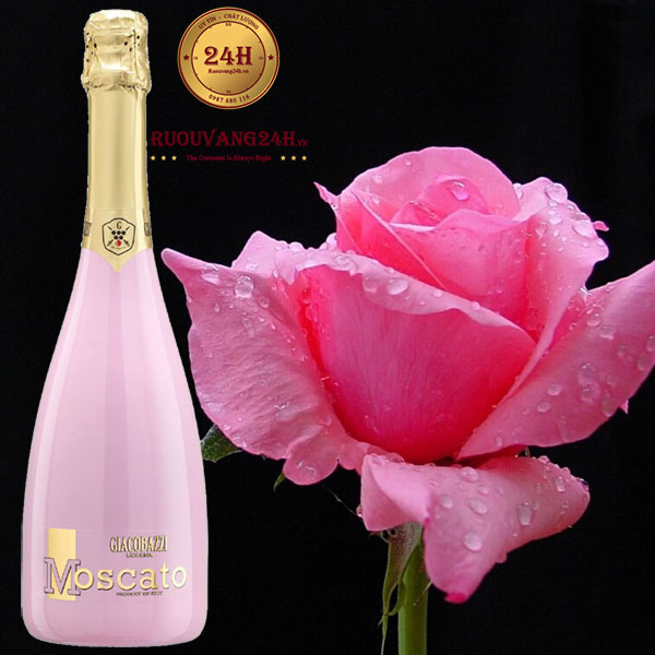 Rượu vang Moscato Rose' Sparkling Sweet Rose In Pink Flute
