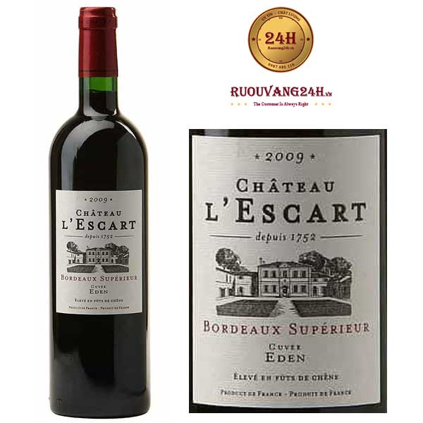 Rượu Vang Chateau L'Escart Bordeaux Superieur