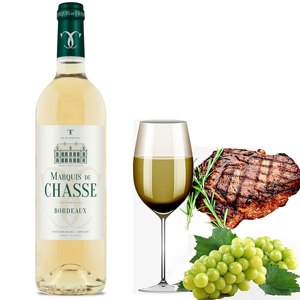 Rượu Vang Marquis de Chasse white Bordeaux