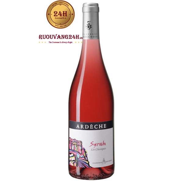 Rượu Vang Vignerons Ardechois Les Classiques Syrah Rose