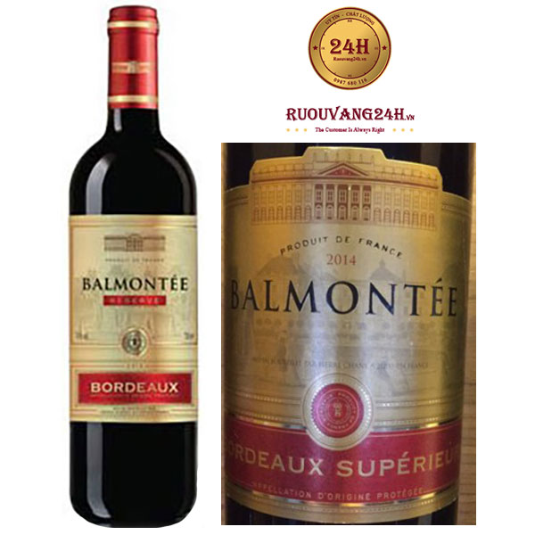 Rượu vang Bamontee Bordeaux Superior Red