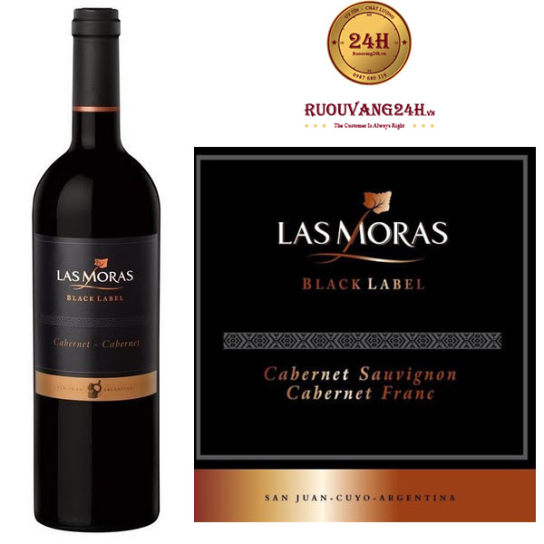 Rượu vang Las Moras Black Label Cabernet Sauvigon - Cabernet Franc