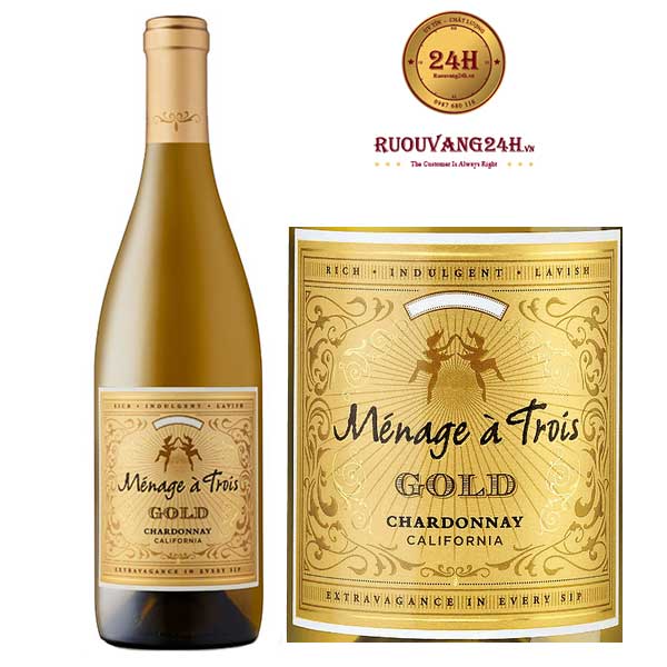 Rượu vang Menage A Trois Gold Chardonnay