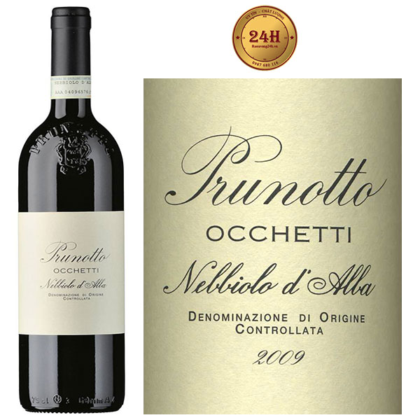 Rượu vang Prunotto Occhetti Nebbiolo d'Alba DOCG