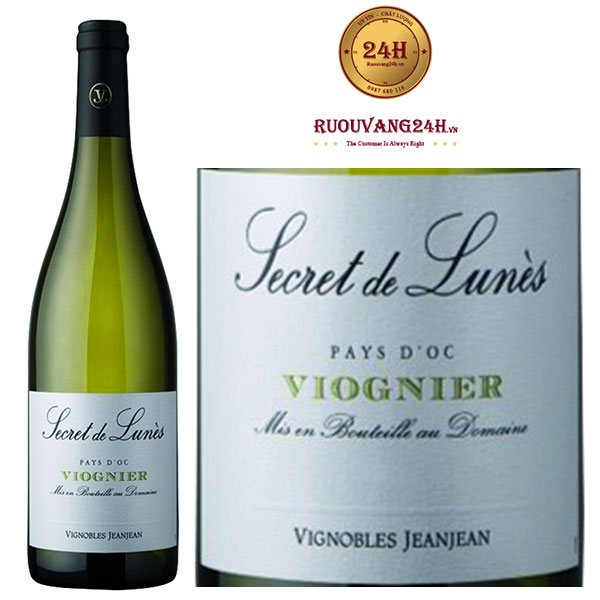 Rượu vang Secret de Lunes BIO Viognier