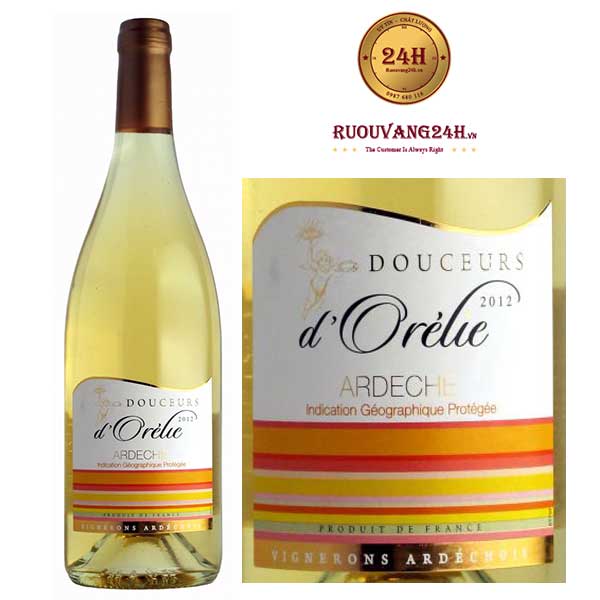 Rượu vang Vignerons Ardechois Douceurs D'Orelie