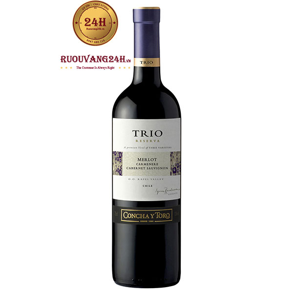 Rượu Vang TRIO Reserva Merlot – Carmenere – Syrah