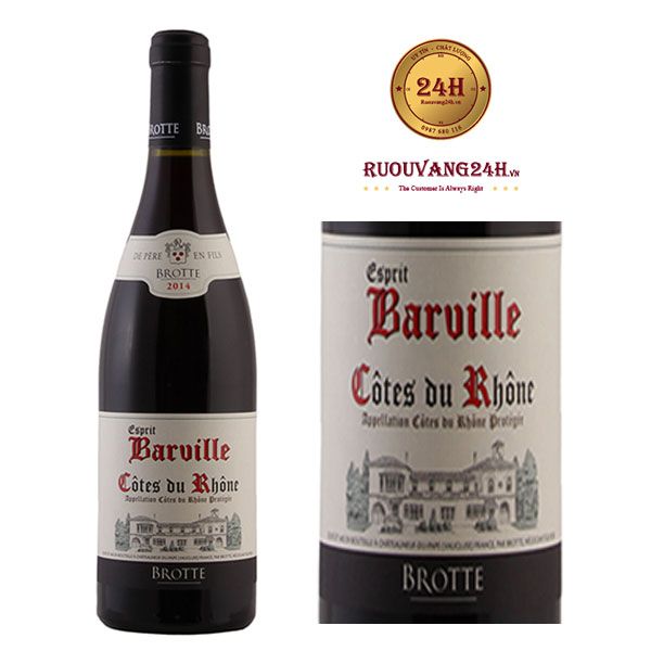 Rượu vang Côtes du Rhone Esprit Barville