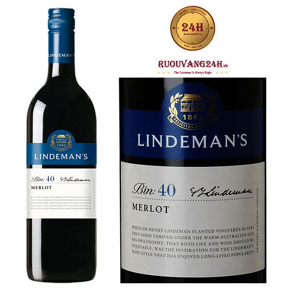 Rượu vang Lindeman's Bin 40 Merlot