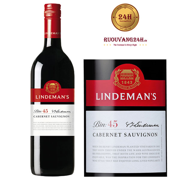 Rượu vang Lindeman's Bin 45 Cabernet Sauvignon