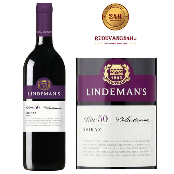 Rượu vang Lindeman's Bin 50 Shiraz