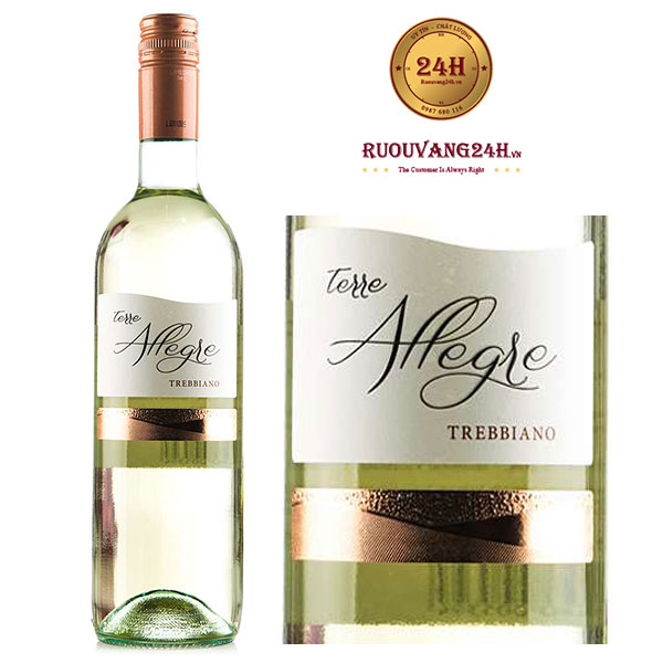 Rượu vang Terre Allegre - IGT Trebbiano