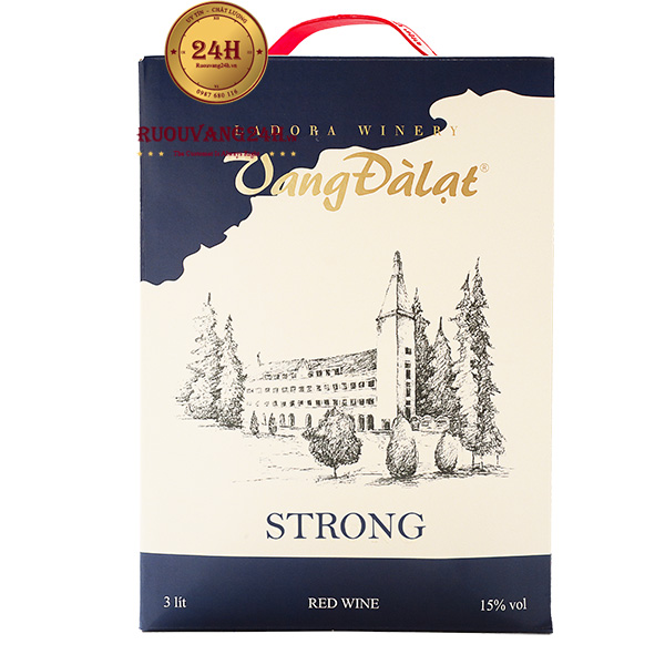 Rượu Vang Bịch Đà Lạt Strong Red Wine 3 Lít