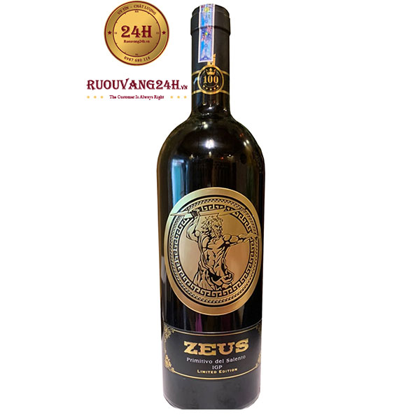 Rượu Vang Zeus Primitivo – Vang Ý 19 Độ