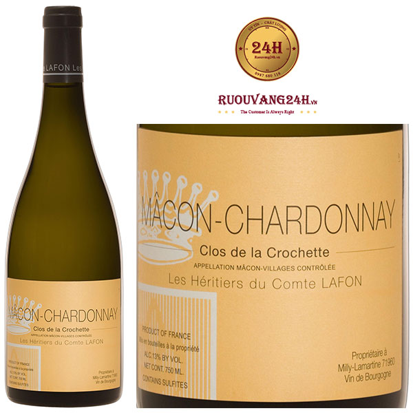Rượu Vang Macon Chardonnay Clos De La Crochette
