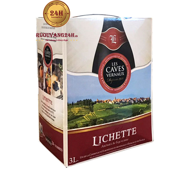 Rượu Vang Bịch Lichette VCE Rouge 3L