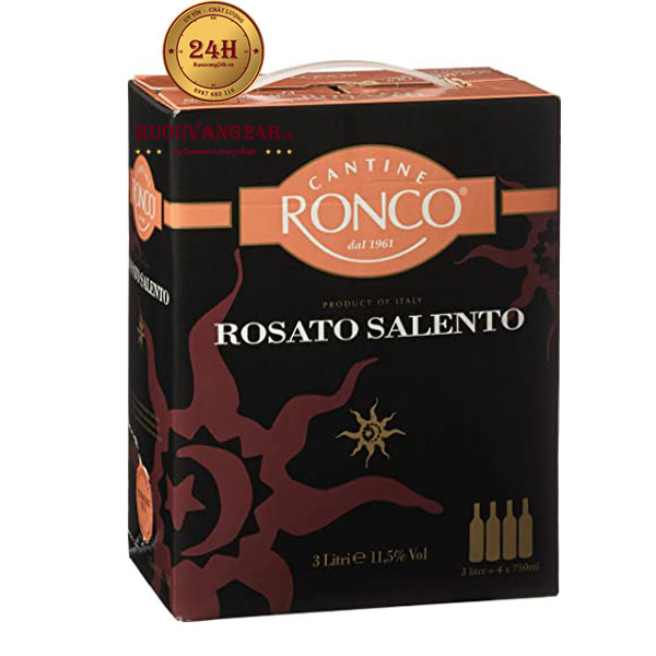 Rượu Vang Bịch Ronco Rosato Salento
