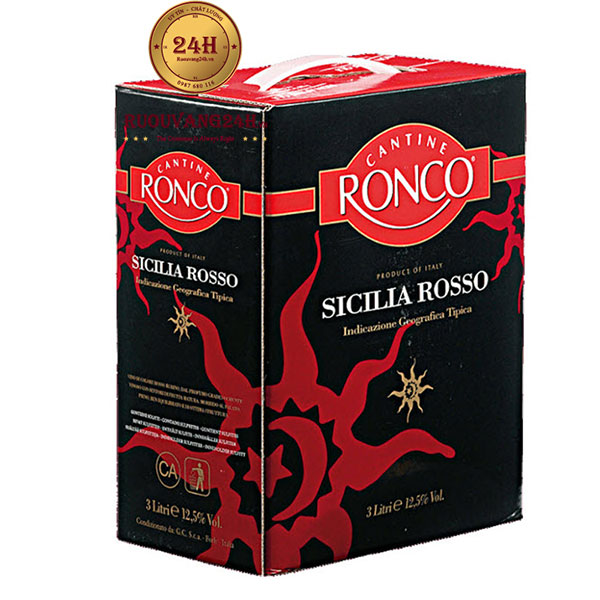 Rượu Vang Bịch Ronco Sicilia Rosso