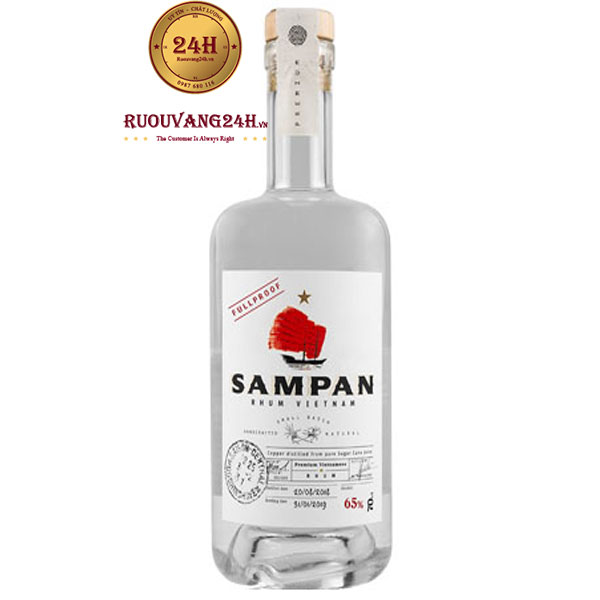 Rượu Sampan Rhum Vietnam Blanc 65% - Rượu Vang 24H