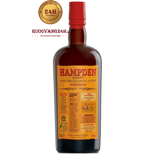 Rượu Hampden Pure Single Jamaican Rum Overproof