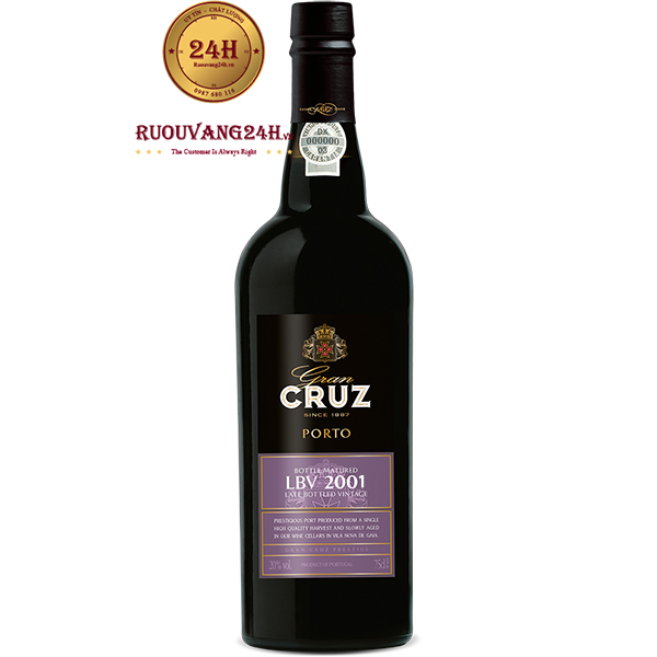 Rượu Vang Porto CRUZ Gran LBV 2001