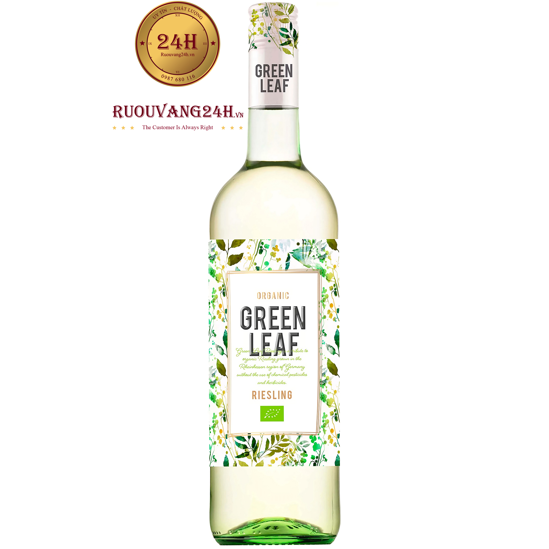 Rượu Vang Green Leaf Riesling Organic