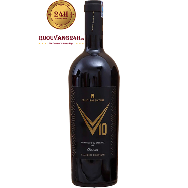 Rượu Vang V10 Primitivo Del Salento Limited