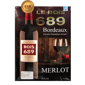 Rượu Vang Bịch Le Bois 689 Merlot Bordeaux