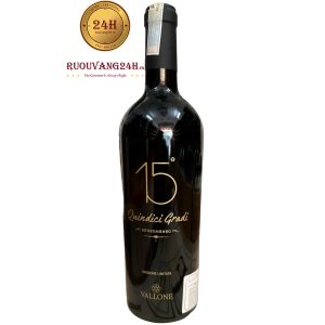 Rượu Vang Vallone Quindici Gradi 15 Độ