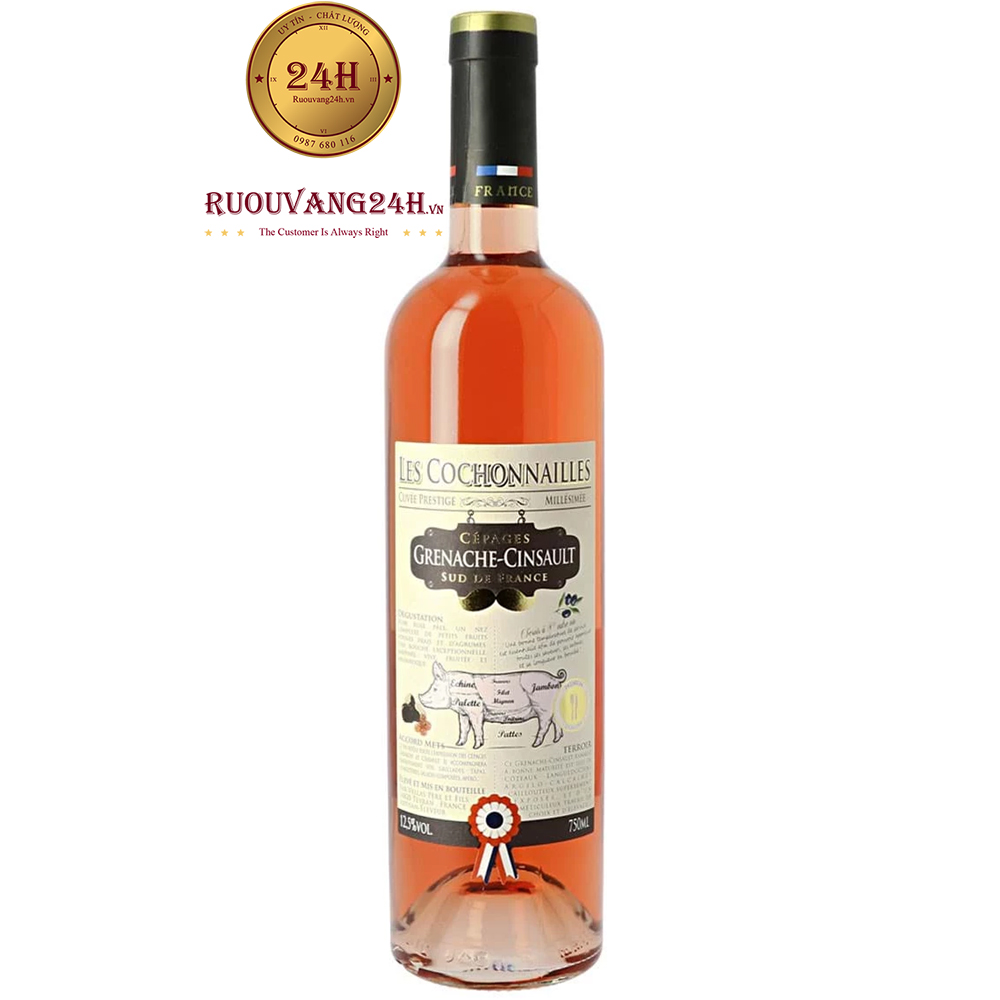 Rượu Vang Les Cochonailes Grenache – Cinsault Rose