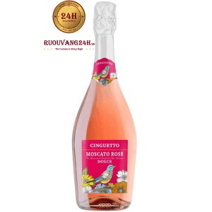 Rượu Vang Nổ Cinguetto Moscato Rose
