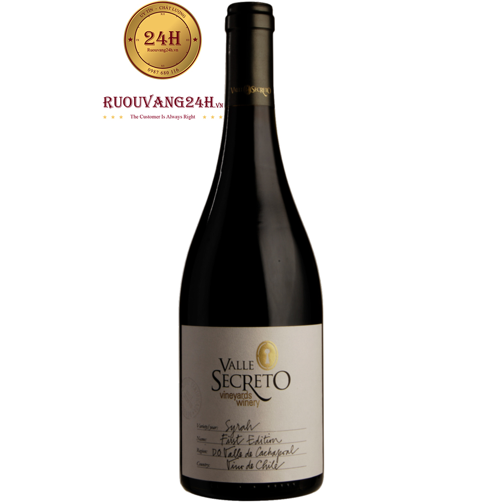 Rượu Vang Valle Secreto Vineyards Winery First Edition Syrah
