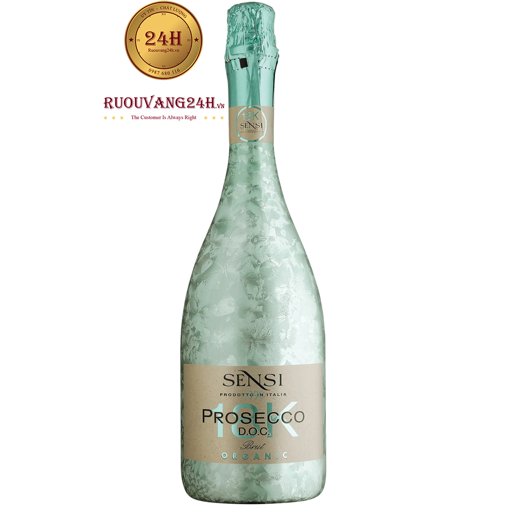 Rượu Vang Nổ Sensi 18K Prosecco Organic
