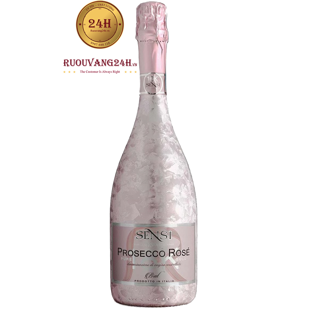 Rượu Vang Nổ Sensi 18K Prosecco Rose
