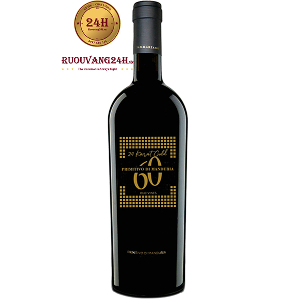 Rượu Vang 60 Primitivo Limited 24 Karat Gold