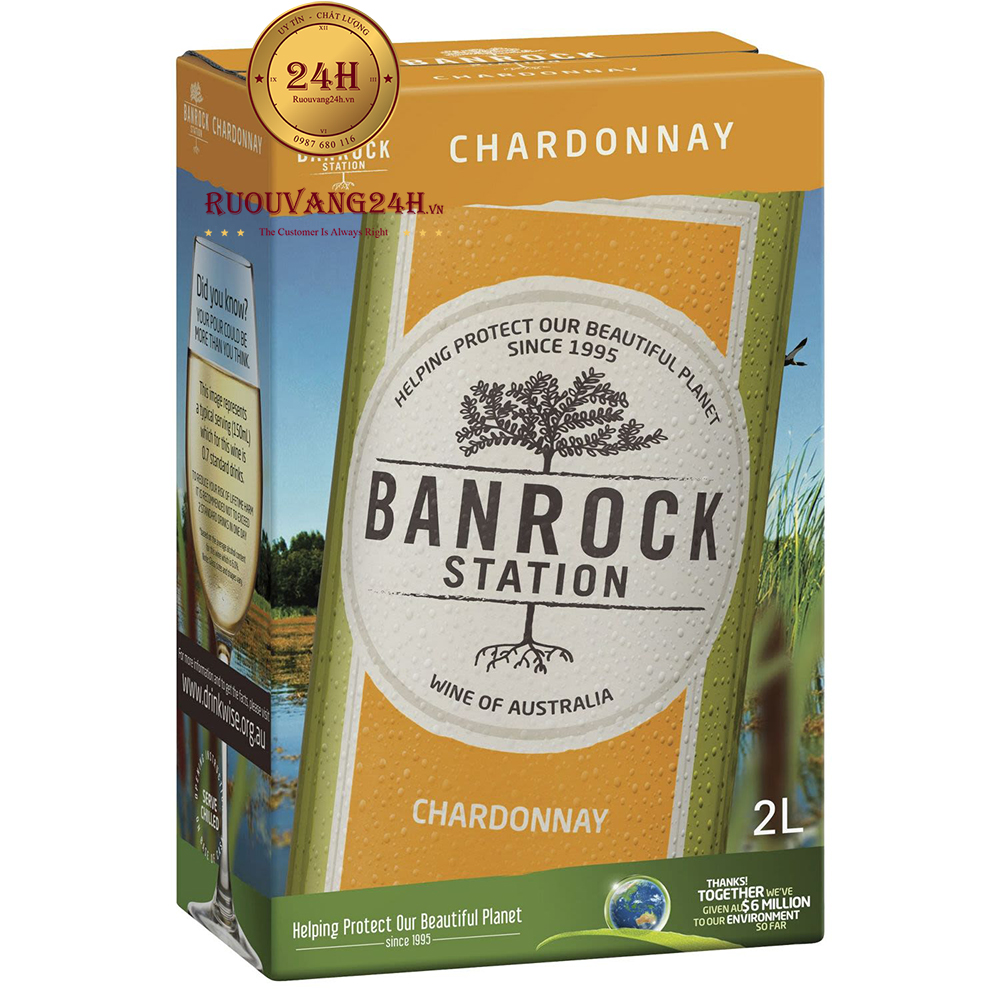 Rượu Vang Bịch Banrock Station Chardonnay