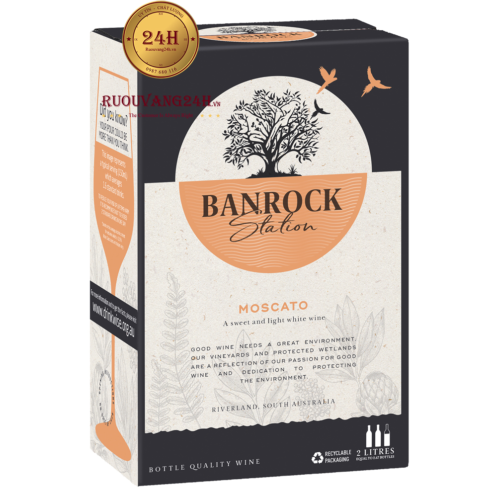 Rượu Vang Bịch Banrock Station Moscato