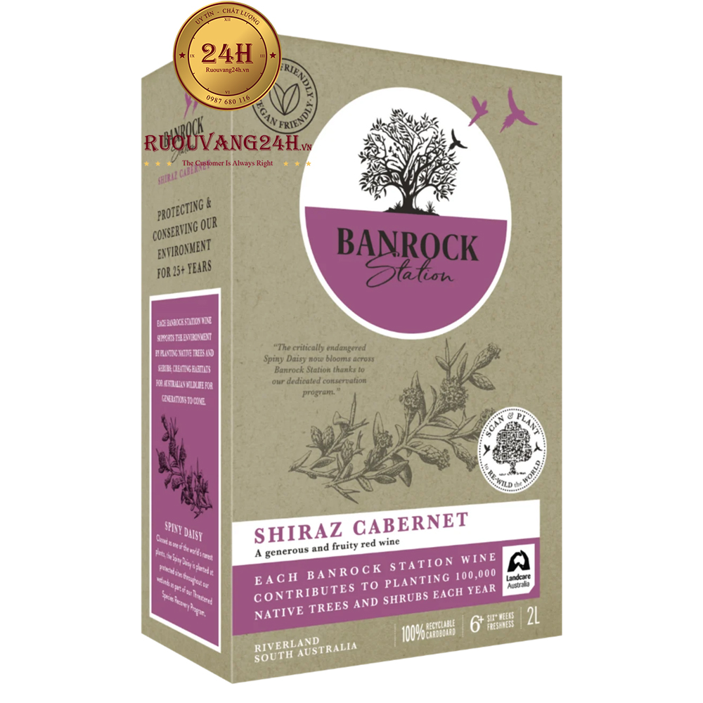 Rượu Vang Bịch Banrock Station Shiraz – Cabernet