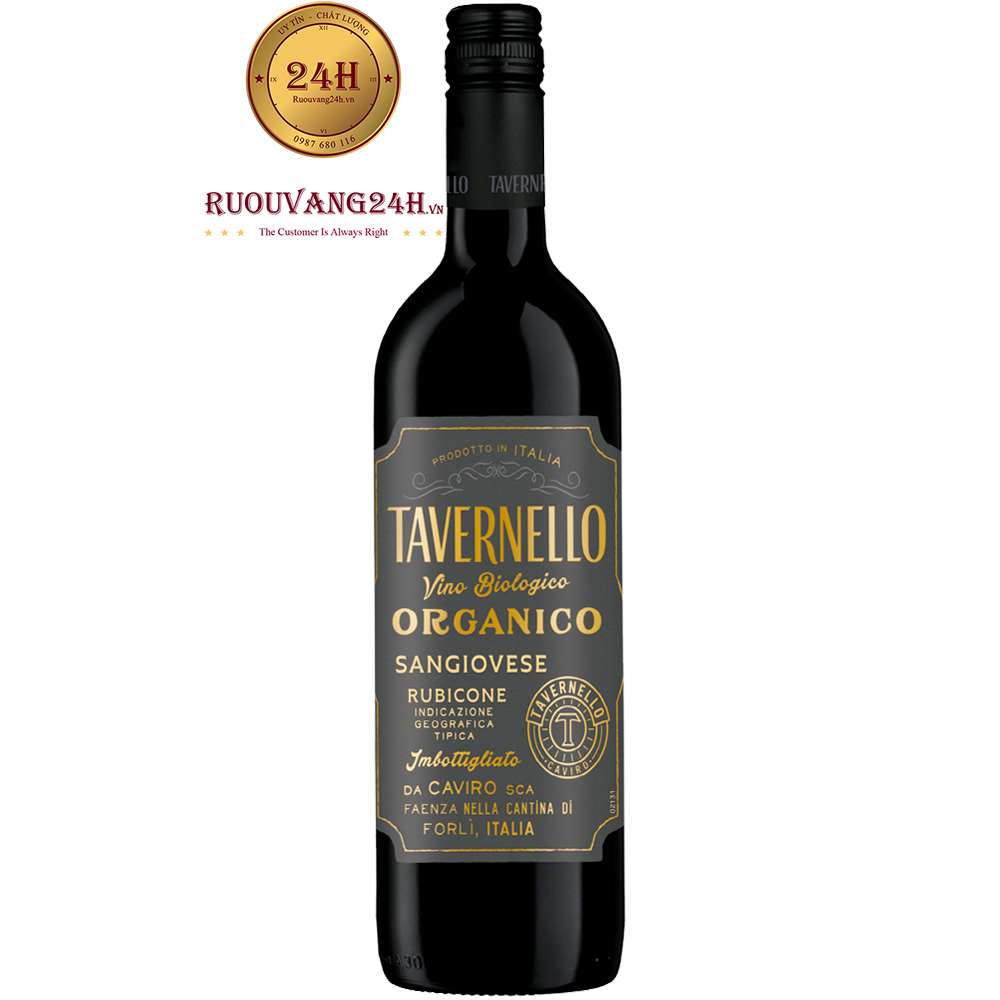 Rượu Vang Tavernello Organico Sangiovese Rubicone